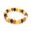 Baltic Amber Bracelet for Adults Made on Elastic Band- Natural Amber from Baltic Region, Genuine Baltic Amber (RAW Multi, 7 inch) view 3