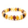 Baltic Amber Bracelet for Adults Made on Elastic Band- Natural Amber from Baltic Region, Genuine Baltic Amber (RAW Multi, 7 inch) view 4