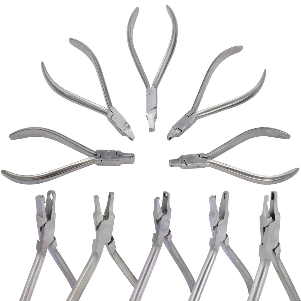 VISION TEK MED Set Of 5 Orthodontic Dental Pliers Thermal Forming Retainer Clear Aligner Braces Plier