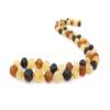 Baltic Amber Necklace for Adult - Natural Amber from Baltic Region, Genuine Amber (17.7 inch, RAW Multi) view 4