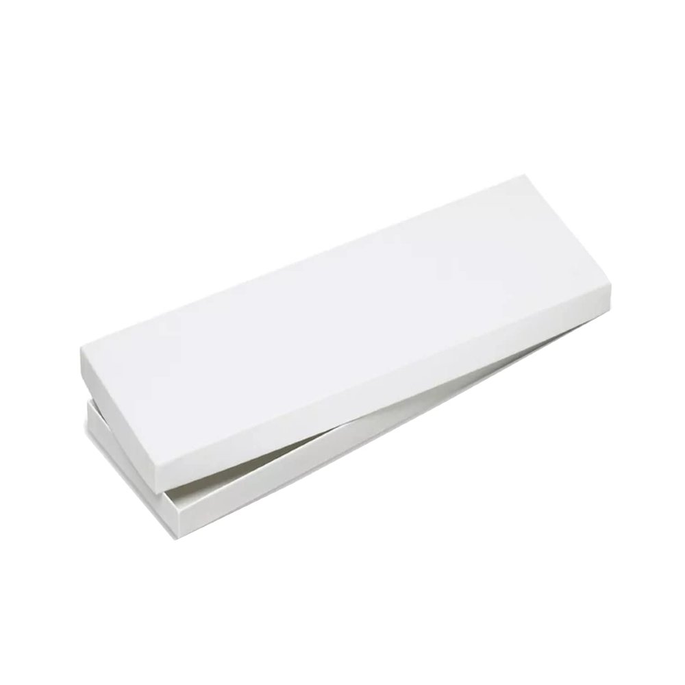 A1 Bakery Supplies 2-Pack Gift Wrap Boxes - Tie Boxes 14 x 4.5 x 0.75 for Long Necklaces (White)