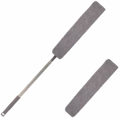 Retractable Gap Dust Cleaner, Under Refrigerator/Sofa Cleaning Tool, Microfiber Gap Duster with Extendable Pole 32-100 Inches, Suitable for Underneath Cleaning of Furniture, Fridges, Couch, Bed Gray