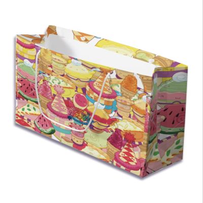 Kawaii Universe - Cute Ultimate Pizza Party Warm Designer Shiny Gift Bag Large