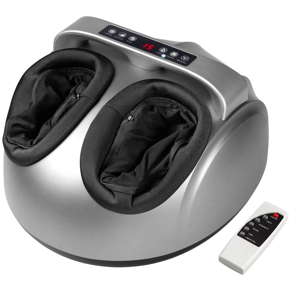GLOBAL RELAX | VITALZEN Mini Premium | Electric Foot Massager | 360 Massage with Pressure Therapy and Compression | Foot Pain Relief and Circulation Machine for Tired Feet | Simple Control | Grey