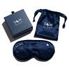Som Sleep Satin Sleep Mask for Women & Men  Soft & Comfortable Eye Mask for Sleeping with Adjustable Head Band  100% Light Blocking, Breathable Fabric Eye Cover for Sleeping Navy Blue view 2