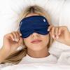 Som Sleep Satin Sleep Mask for Women & Men  Soft & Comfortable Eye Mask for Sleeping with Adjustable Head Band  100% Light Blocking, Breathable Fabric Eye Cover for Sleeping Navy Blue view 3