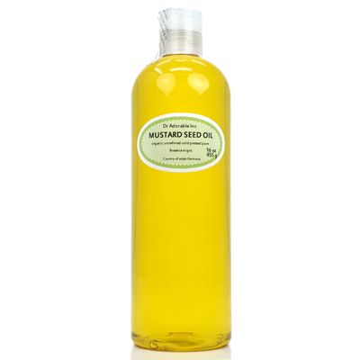 Dr Adorable - 16 oz - Mustard Seed Oil - Unrefined 100% Pure Natural Premium Organic Cold Pressed