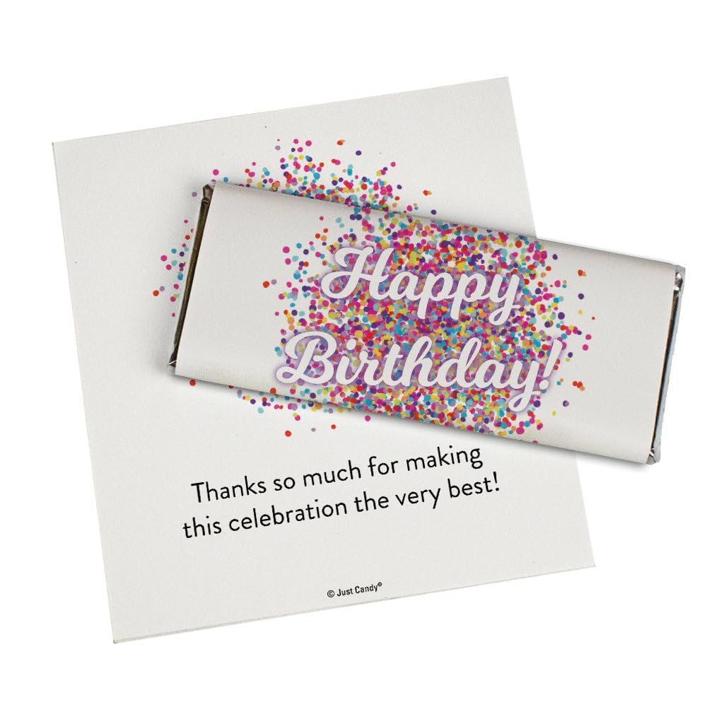 24ct Happy Birthday Party Favors DIY Wrappers for Candy Bars (24 Pack)