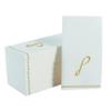 Luxe Party 112 Pack Hebrew Monogram Napkins| Hebrew Letters| Disposable| Premium Airlaid| Linen Feel| Decorative Table Setting| Guest Towel Napkin | LAMED | White and Gold view 1