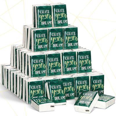 100 Packs Back to School Pocket Tissues Bulk Wallet Size Travel Facial Tissues Inspirational Packs Individual 3 Ply Small Mini Gift for Calssroom Travelling Wedding Holiday(Cool Style)