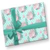 Beautiful Candy House Pink Thick Christmas Wrapping Paper Teal Gift Wrap Turquoise Holiday Party Decoration (12 foot x 30 inch roll) view 3