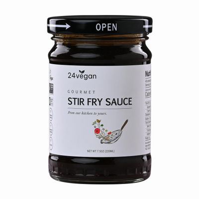 24Vegan - All Natural Vegan Stir Fry Sauce for Cooking and Dipping | Gluten Free, Non-GMO, No MSG Added, 7.5 oz