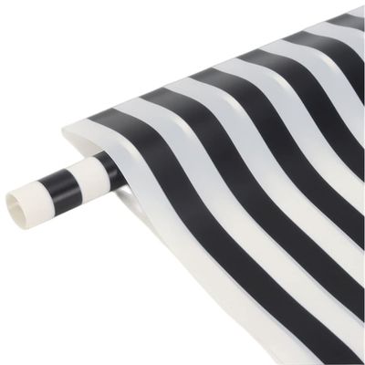 20 Pcs Striped Flower Wrapping Paper,Waterproof Valentine's Day Bouquet Wrapping Paper 23x23 Inch,Used for DIY Crafts, Gift Packaging, Flower Shop Bouquet Packaging (Black)