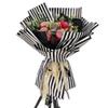 20 Pcs Striped Flower Wrapping Paper,Waterproof Valentine's Day Bouquet Wrapping Paper 23x23 Inch,Used for DIY Crafts, Gift Packaging, Flower Shop Bouquet Packaging (Black) view 3
