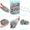 15 Pack Steel Wool Scrubber, Metal Kitchen Scrubbing Sponges, Dishwashing Scouring Pads Heavy Duty, Premium Stainless Steel Scrubbers for Cleaning Dishes Pots and Pans Bathroom Oven (Sliver) by VOPTON view 4