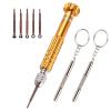 Eyeglass Glasses Screwdriver, Mini Eyeglass Glasses Repair Kit, Multifunctional Small Screwdriver for Laptop, Watch(Yellow) view 1