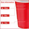 Lounsweer 100 Pack 16 Ounce Plastic Party Cups Heavy Duty Drinking Water Cups for Valentine Carnival St. Patrick's Day Holiday Festival Wedding Birthday Party Supplies(Red) view 2