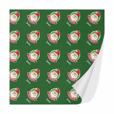 MyPupSocks Custom Xmas Green Birthday Gift Wrapping Paper Sets Christmas Santa Happy Birthday Wrapping Paper for Kids Girls Women Adults Boys Men