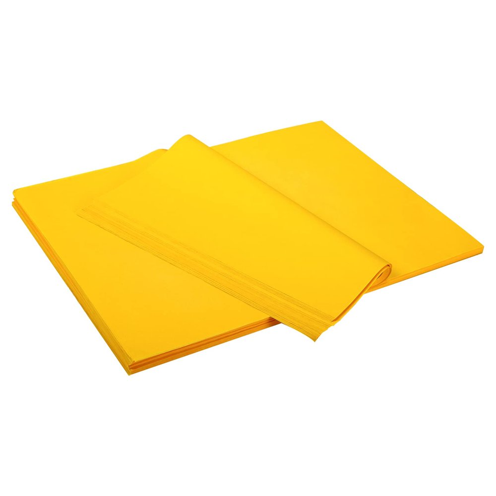 Packanewly Bulk Tissue Paper Gift Wrap, 480 Sheets Yellow, 15 x 20 Inch Wrapping Paper for Art Craft Festival Birthday Party Floral Pompom