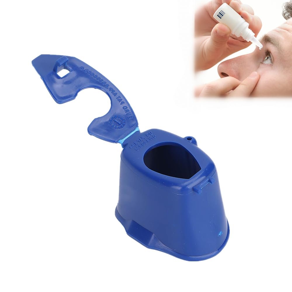 Dioche Eye Drop, Eye Drop Applicator, Dispenser Aids for Eyedrop, Eye Dropper Cup for Most Eyes Drops Medicine Bottle, Portable Eyedrop Aids Bottle Holder Tool