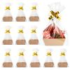 Eccliy 66 Pcs 12" x 10" Valentines Day Baskets Extra Large Baskets for Gifts Empty Set, 12 Cardboard Empty Gift Basket 24 Bags and 30 Bows for Birthday Thanksgiving Wedding Easter Holiday Party view 1