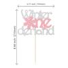 1Pc Winter Onederland Cake Topper Pink Glitter Snowflake One 1st Birthday Party Cake Pick Decorations for Winter Snowflake Theme Baby Shower Kids First Birthday Party Supplies view 2