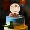 Personalized Rustic Wedding Cake Toppers,Wood Slice Love Birds Mr and Mrs Cake Topper,Customize Your Own Anniversary Cake Topper view 4