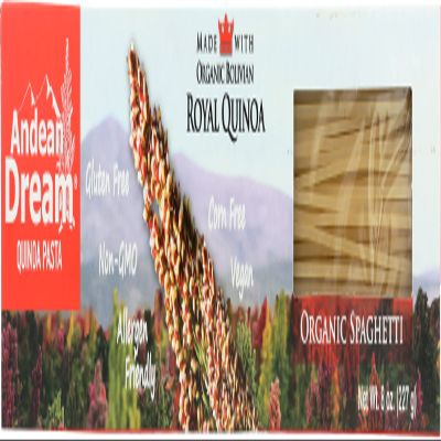 Andean Dream Quinoa Spaghetti Pasta, Gluten Free, Vegan, 8 Ounce (Pack of 12)