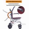 BLOHDI Small Ultralight Aluminum Alloy Transport Chair, Portable Simple Travel Wheelchair, Folding Transport Wheelchair, Mobility Scooters for Elderly view 4