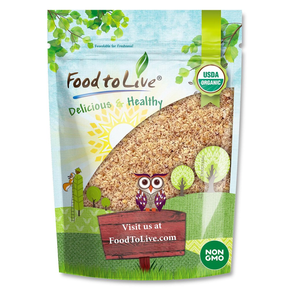 Food to Live Organic Hazelnut Meal, 12 Ounces  Non-GMO Natural Filbert Nut Powder, Finely Ground, Pure, Raw, Vegan, Kosher, Keto, Paleo Friendly Nutty Meal in Bulk. Good Source of Protein & Fiber