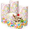 Shellwei 50 Pack 9 oz Valentine's Day Ice Cream Cups Bulk Heart Disposable Dessert Bowls Paper Soup Bowls Valentine's Day Paper Snack Cups for Hot or Cold Food Party Snack Cupcakes Supplies view 1