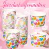 Shellwei 50 Pack 9 oz Valentine's Day Ice Cream Cups Bulk Heart Disposable Dessert Bowls Paper Soup Bowls Valentine's Day Paper Snack Cups for Hot or Cold Food Party Snack Cupcakes Supplies view 3