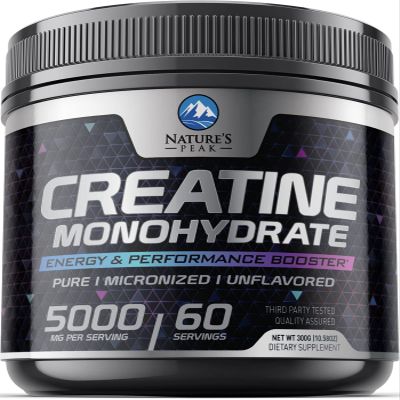 Creatine Powder 5000mg (5g) - Pure Micronized Creatine Monohydrate Supplement for Men & Women Unflavored - Creatine Nutritional Supports Muscle Growth & Strength, Vegan, Gluten-Free - 60 Servings