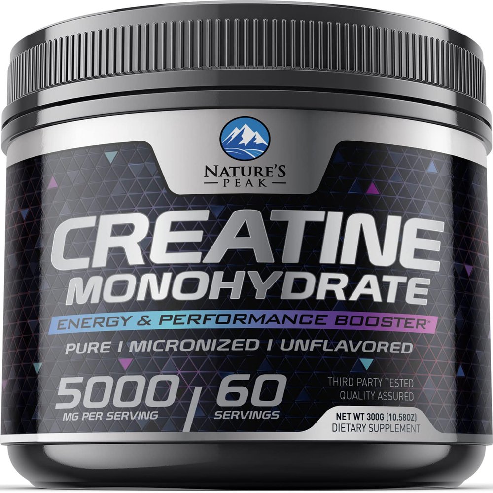 Creatine Powder 5000mg (5g) - Pure Micronized Creatine Monohydrate Supplement for Men & Women Unflavored - Creatine Nutritional Supports Muscle Growth & Strength, Vegan, Gluten-Free - 60 Servings
