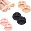 3 Pair Cushioning Ice Silk High Heel Insoles, High Heel Foot Cushion, Honeycomb Fabric Forefoot Pads, Five Toes Forefoot Pads, Forefoot Pads for Women Heels view 1