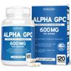 Alpha GPC Choline Capsules - 120 Count, 600mg Servings (Brain Support Aid That Supports Focus, Memory, Motivation, & Energy (Third Party Tested, Vegan Safe Made in The USA) Brain Support Supplement view 1