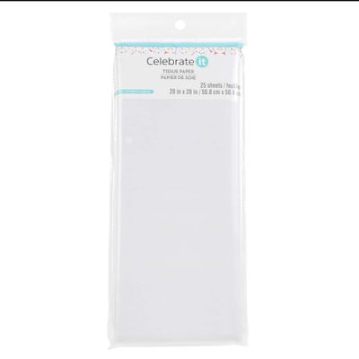 24 Packs: 25 ct. (600 Total) White Tissue Paper by Celebrate It