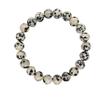 Soul Charms Crystals Dalmatian Jasper beaded Crystal Gemstone bracelet 8mm bead Reiki Spiritual Healing Stackable view 1