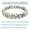 Soul Charms Crystals Dalmatian Jasper beaded Crystal Gemstone bracelet 8mm bead Reiki Spiritual Healing Stackable view 2