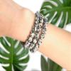 Soul Charms Crystals Dalmatian Jasper beaded Crystal Gemstone bracelet 8mm bead Reiki Spiritual Healing Stackable view 3