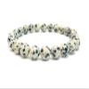 Soul Charms Crystals Dalmatian Jasper beaded Crystal Gemstone bracelet 8mm bead Reiki Spiritual Healing Stackable view 4