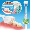 Smile Saver 360 Three 3-Sided Toothbrush + 7-Pack Replacement Heads | Sustainable U-Shaped Triple Soft Bristle Heads + Tongue Scraper Adult Kid Child Braces Special Needs Travel Gift Made in the USA view 3