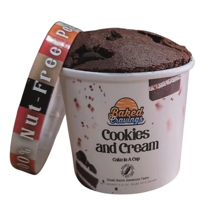 Baked Cravings Cake in a Cup 2 Count, 8 Oz each (Cookies and Cream)