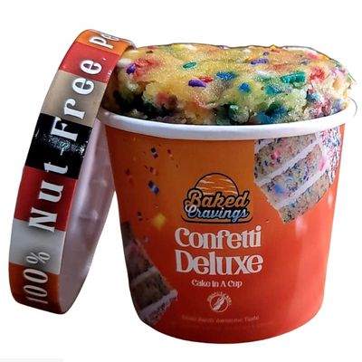 Baked Cravings Cake in a Cup, 2 Count, 8 Oz each (Confetti Deluxe)