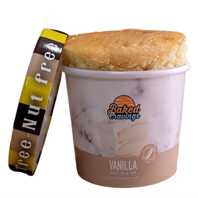 Baked Cravings Cake in a Cup, 2 Count, 8 Oz each (Vanilla)