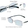 VisionGlobal Metal Readers for men/women Blue Light Blocking,Hand-set Diamond Fashion Square Glasses (Gold, 3.00 Magnification) view 2