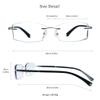 VisionGlobal Metal Readers for men/women Blue Light Blocking,Hand-set Diamond Fashion Square Glasses (Gold, 3.00 Magnification) view 3