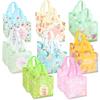 16PCS Happy Easter Egg Hunt Bags Easter Bunny Carrot Chick Egg Gift Bags with Handles, Easter Treat Bags, Easter Party Supplies , 8.37.95.9inch view 1