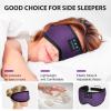 TOPOINT Sleep Mask with Bluetooth Headphones, Breathable Silk Eye Mask for Sleeping Men Women, Bluetooth Sleep Mask Blackout with Speakers, Microphone Handsfree, USB C for Travel Meditation Gifts view 3