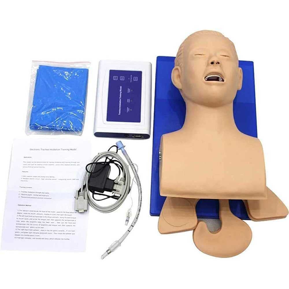 KENNIX PVC Adult Intubation Manikin Teaching Model, Airway Management Trainer Tracheal Intubation Training Simulator Model for Science Lab Education